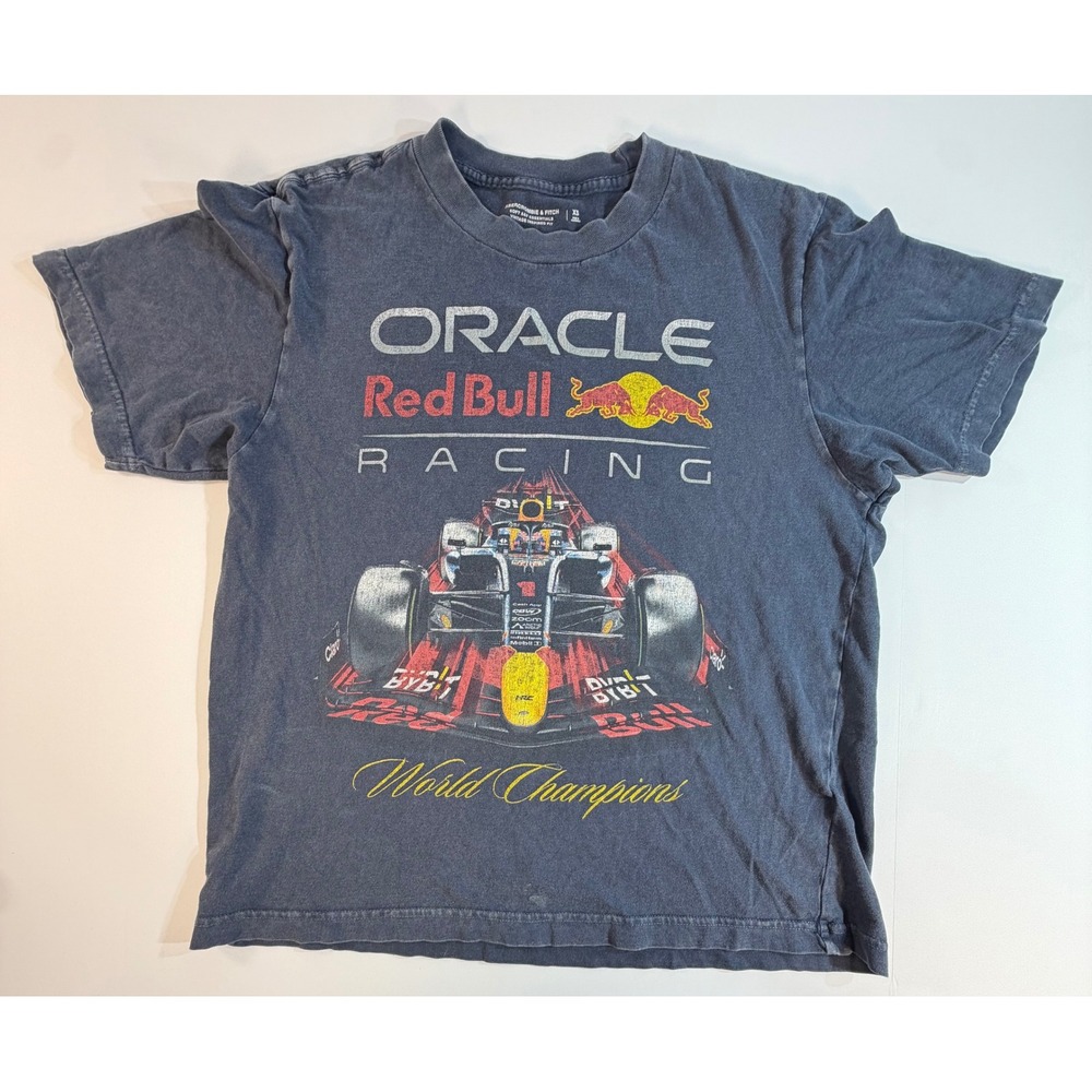 Abercrombie & Fitch Oracle Red Bull Racing 2023 World Champions T-Shirt XS Navy